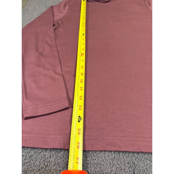 Peruvian Connection Dusty Plum Womens Pima Cotton Turtleneck Medium Long Sleeve - Picture 5 of 8